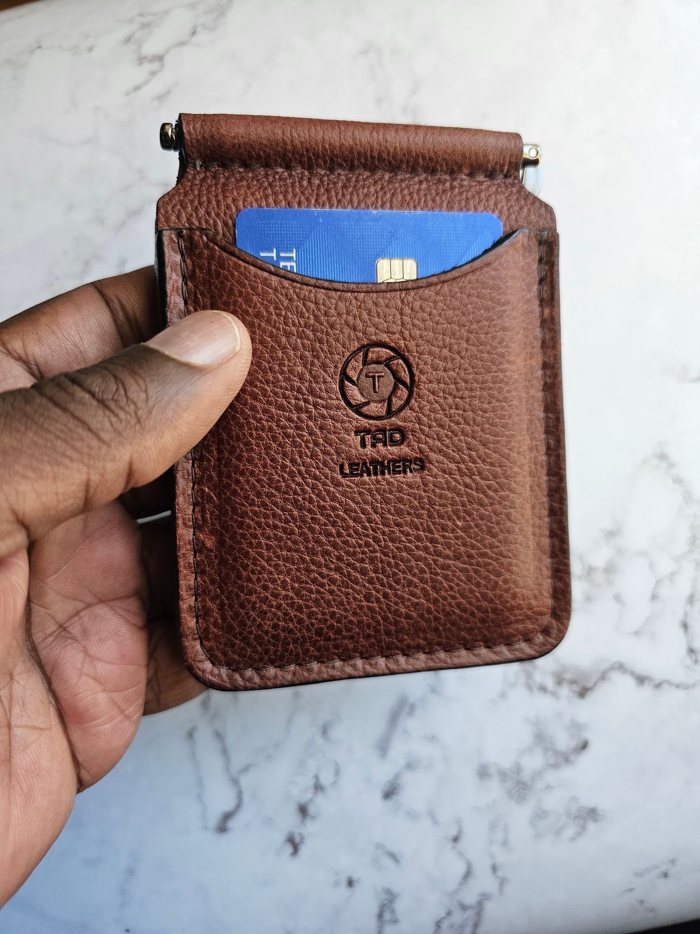 Money Clip (Pebble Grain Brown)