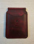 Handcrafted Leather Money Clip-Volcano Red-Premium Full-grain Leather-Tad Leathers
