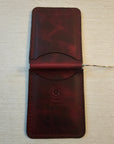 Handcrafted Leather Money Clip-Volcano Red-Premium Full-grain Leather-Tad Leathers