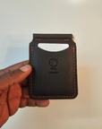 Black with Red Stitching Money Clip