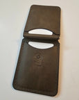 Handcrafted Leather Money Clip - Olive Green- | Premium Full-Grain Leather | Tad Leathers"