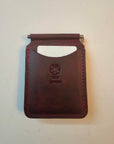 Handcrafted Leather Money Clip-Volcano Red-Premium Full-grain Leather-Tad Leathers