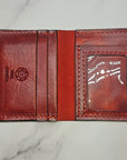 Red leather wallet