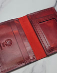 Leather wallet with id slot premium full-grain leather
