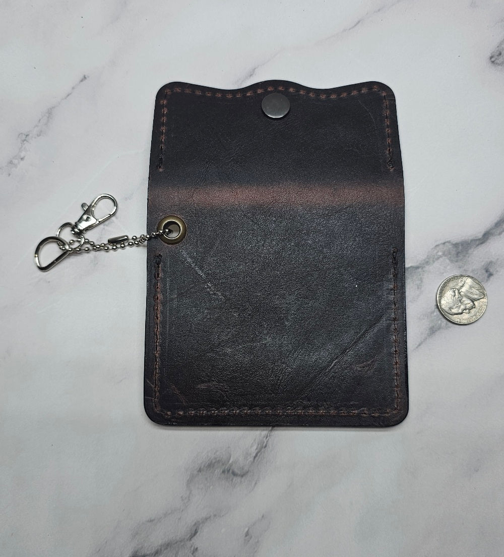 Leather Snap Cardholder (Volcano Brown) - Tad LeathersLeather Snap Cardholder (Volcano Brown)Best leather walletCard holder