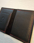 Midnight Ember Minimalist Leather Wallet - Sleek & Stylish - Tad Leathers