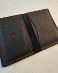 Midnight Ember Minimalist Leather Wallet - Sleek & Stylish - Tad Leathers