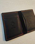 Midnight Ember Minimalist Leather Wallet - Sleek & Stylish - Tad Leathers