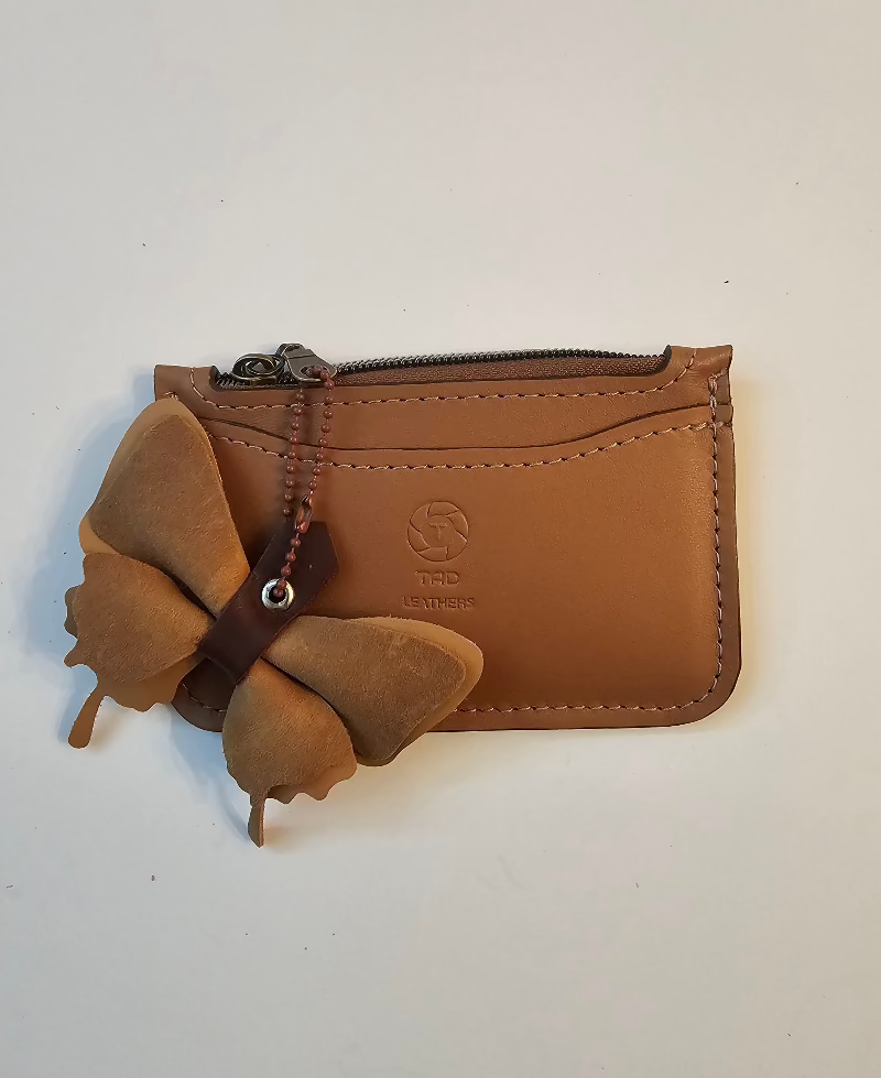 Saddle Tan Zippered Pouch - Tad Leathers