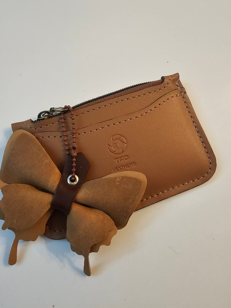 Saddle Tan Zippered Pouch - Tad Leathers