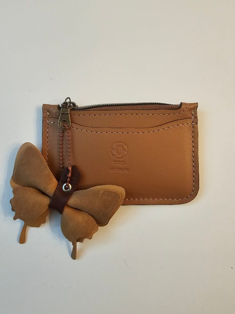 Saddle Tan Zippered Pouch - Tad Leathers