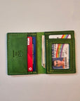 green ID Wallet leather