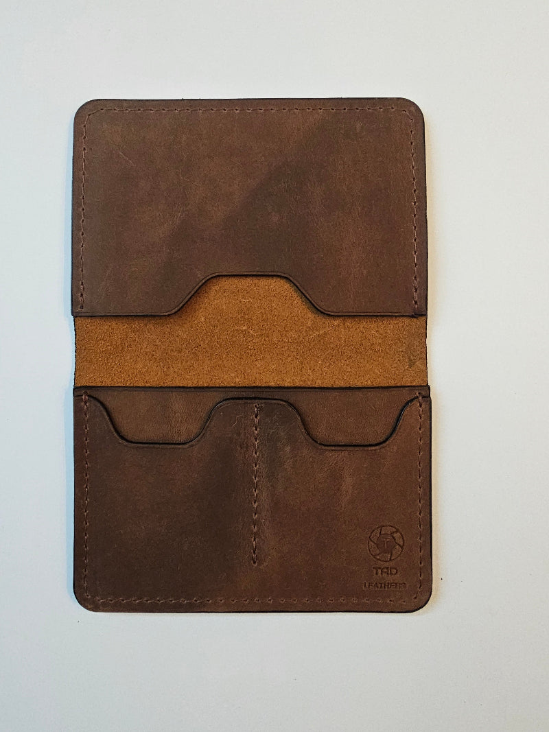 brown leather passport sleeve leather document holder Tampa florida