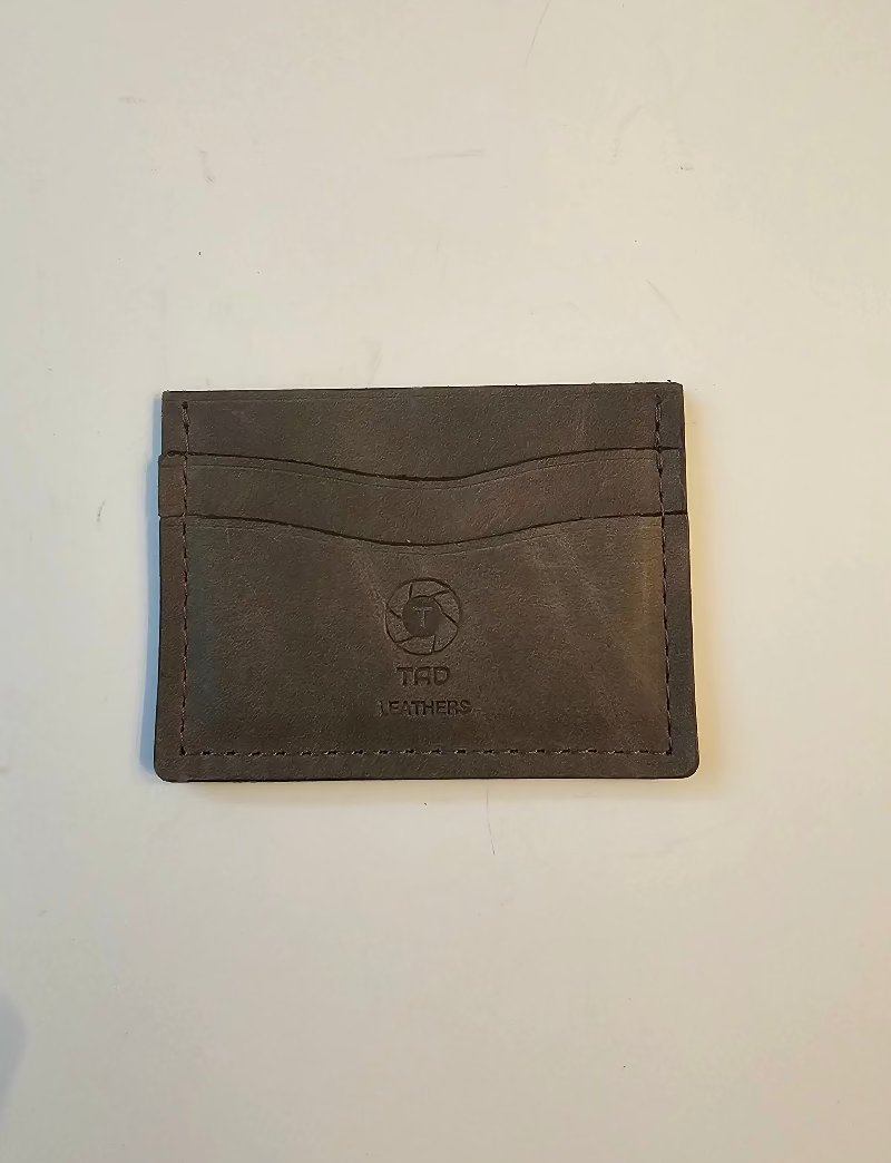 Leather Slim Wallet - Classic Minimalist Design - Tad Leathers