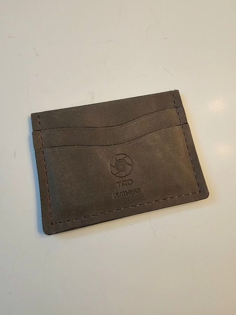 Leather Slim Wallet - Classic Minimalist Design - Tad Leathers