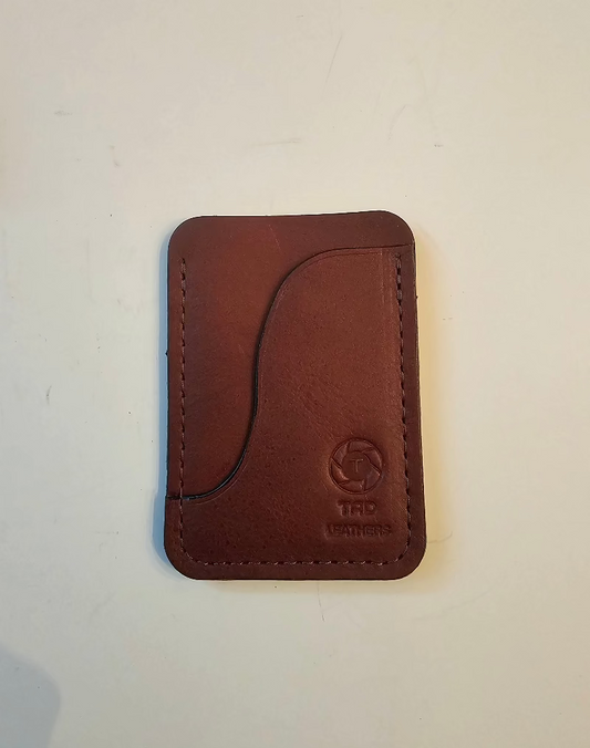 Tan Leather Card Holder - Minimalist & Slim Design - Tad Leathers