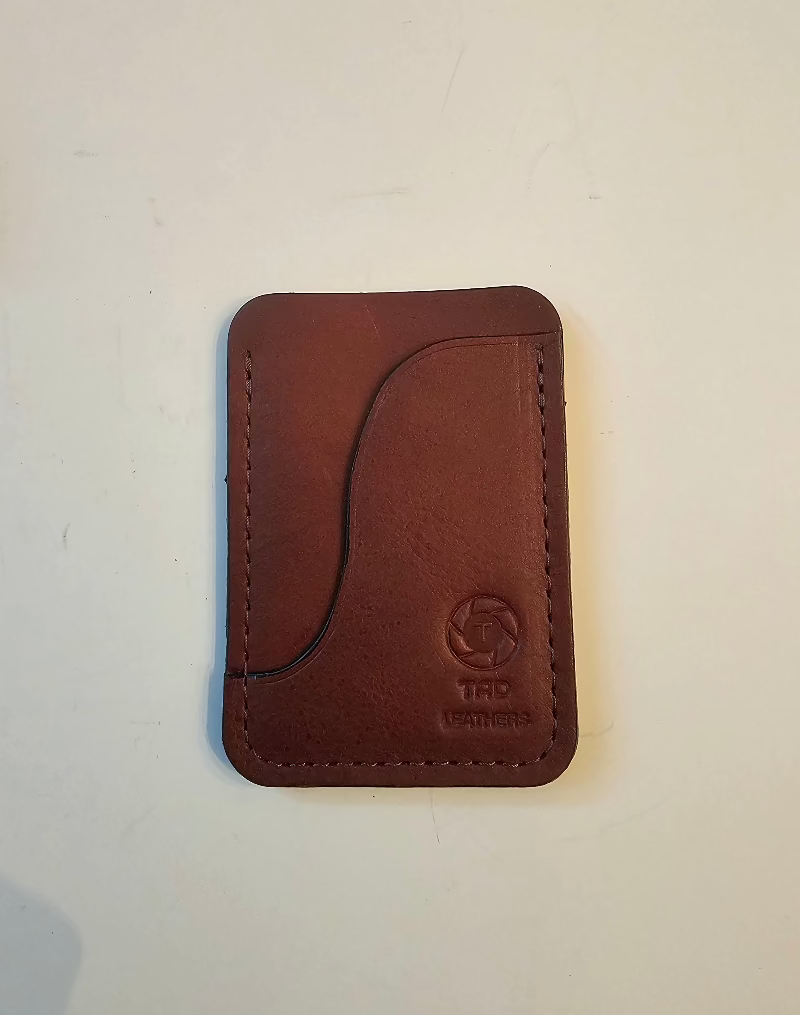 Tan Leather Card Holder - Minimalist & Slim Design - Tad Leathers