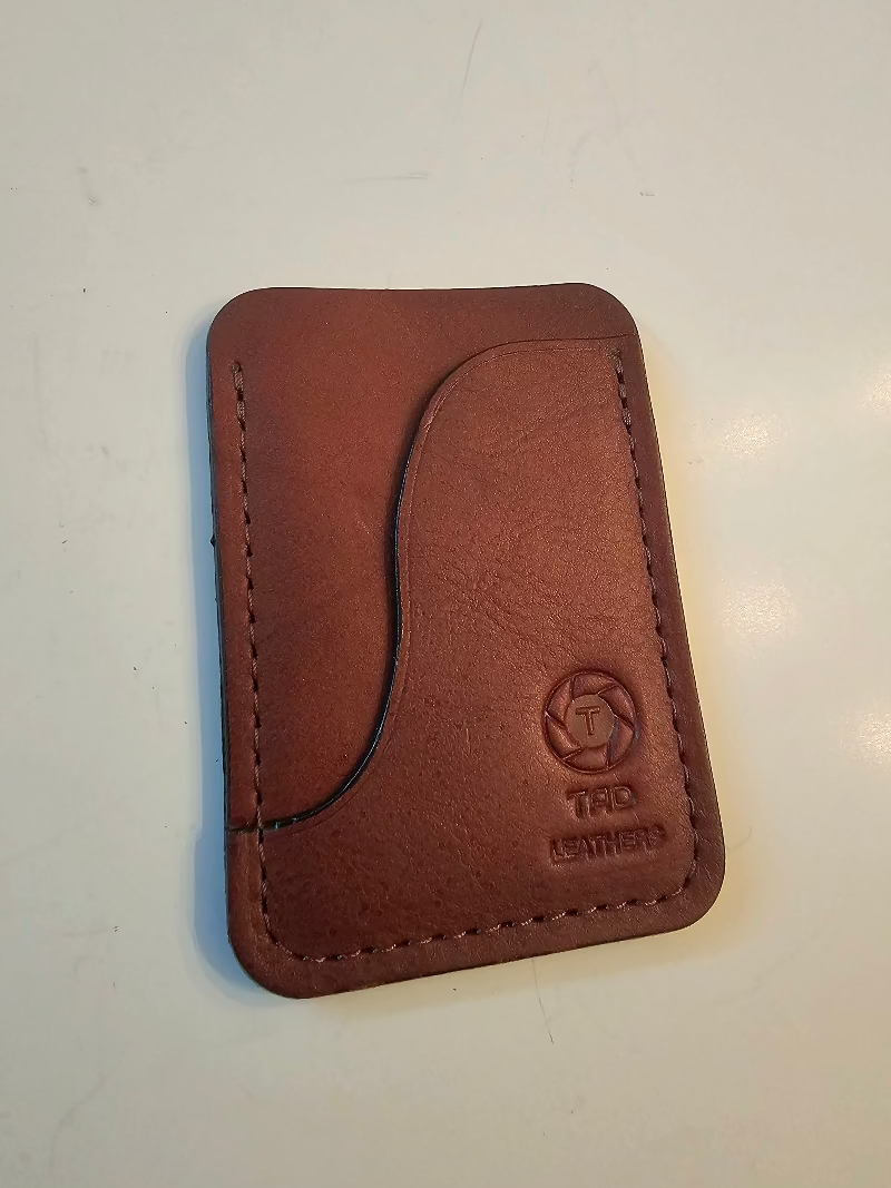 Tan Leather Card Holder - Minimalist & Slim Design - Tad Leathers