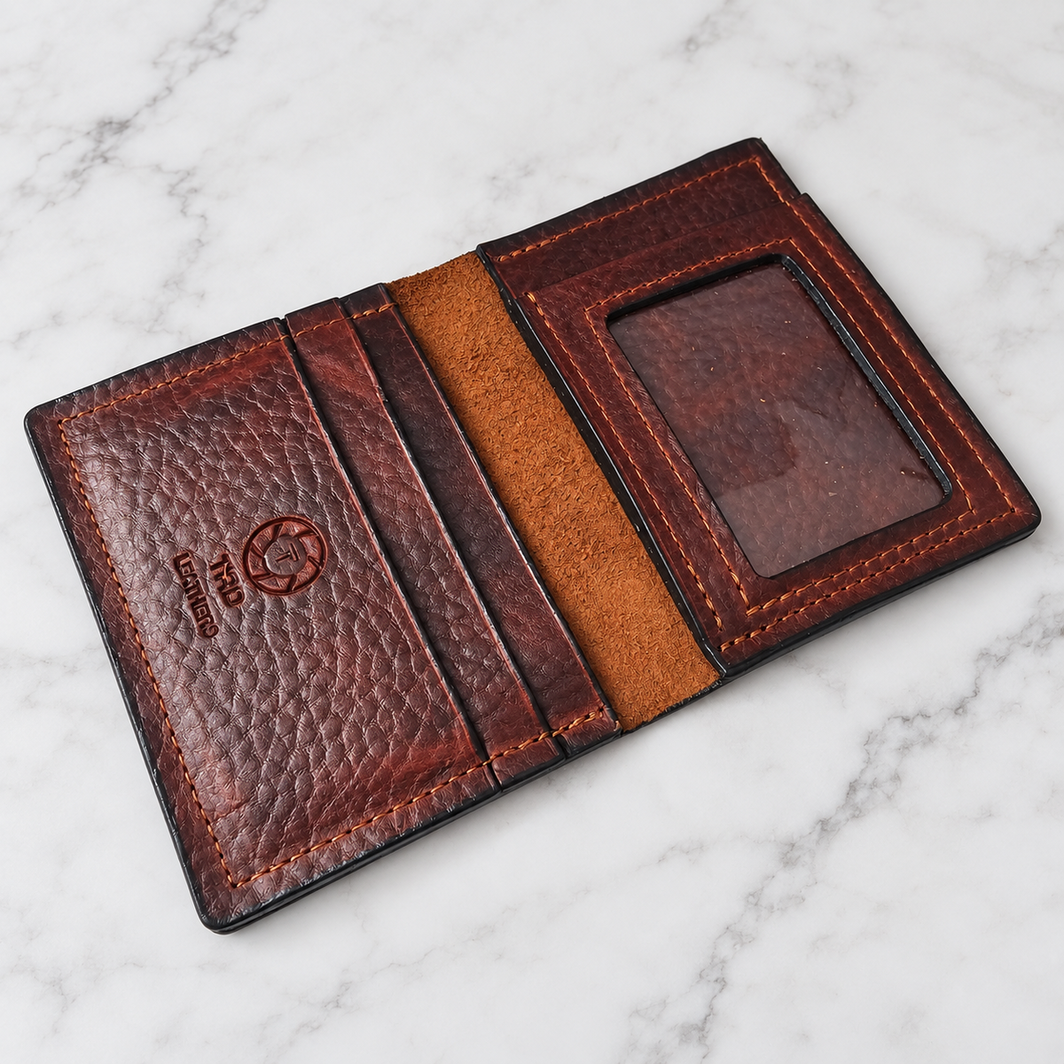 Cognac Full-Grain Leather ID Wallet — included in The Pocket Partners — ID Wallet & Cardholder