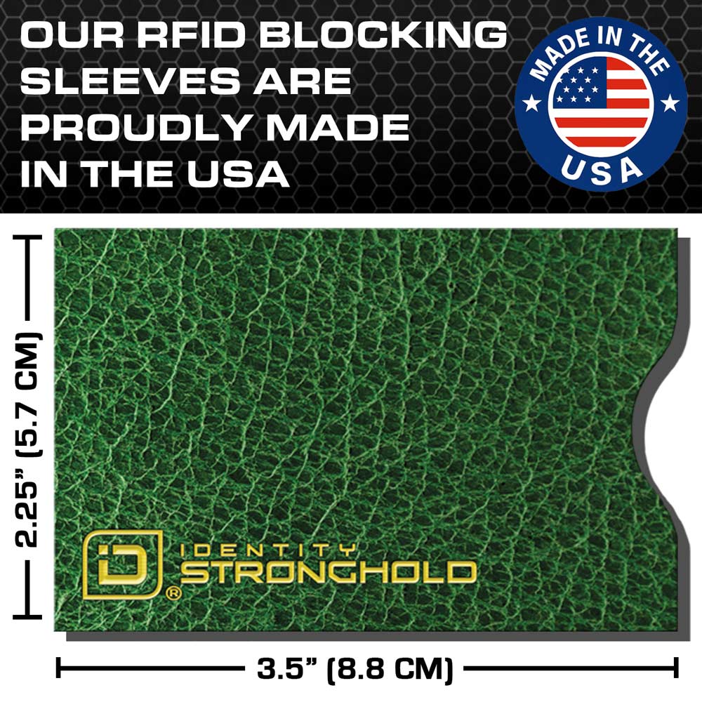 RFID Blocking Credit Card Sleeves - Leather Look 8 Pack