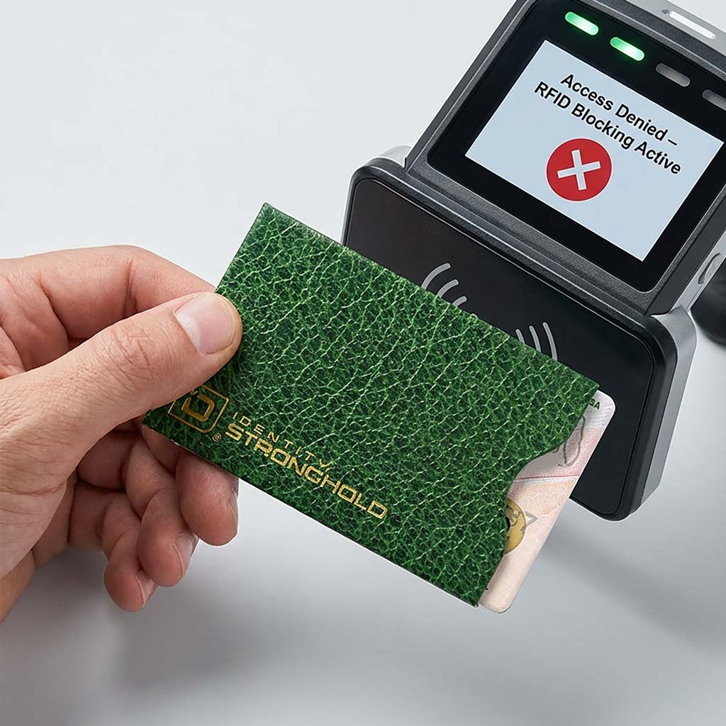 RFID Blocking Credit Card Sleeves - Leather Look 8 Pack