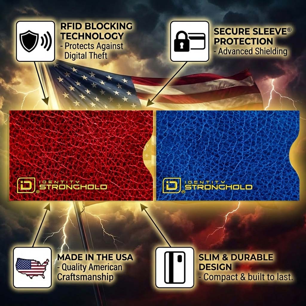 RFID Blocking Credit Card Sleeves - Leather Look 8 Pack