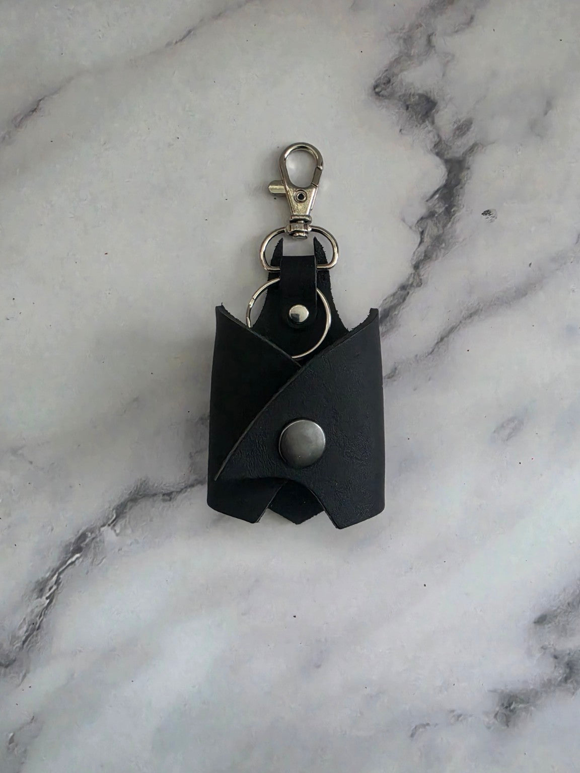 Midnight Bat leather key holder closed