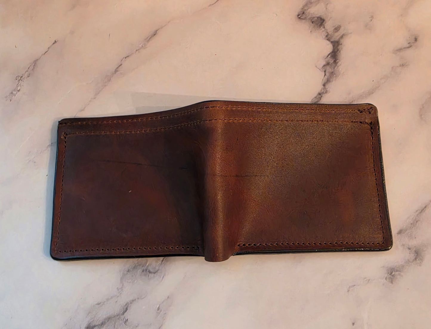 Leather Bifold Wallet-Brown