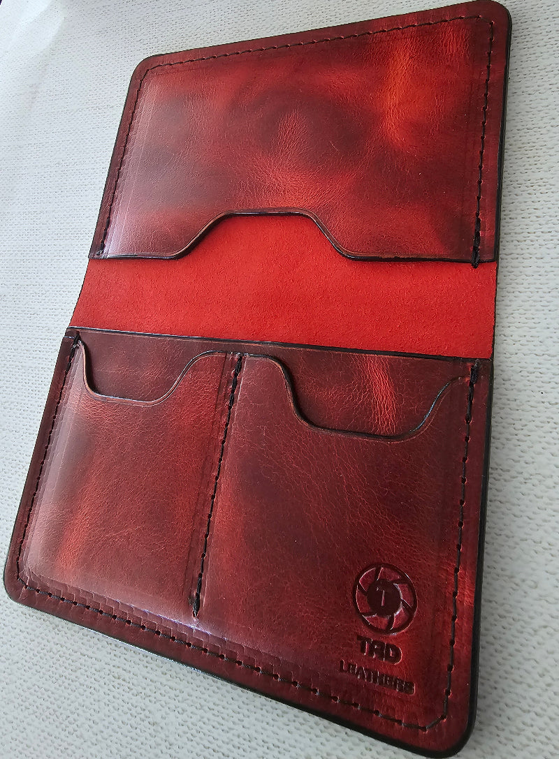 handmade Tad Leather Passport  holder Cardholder