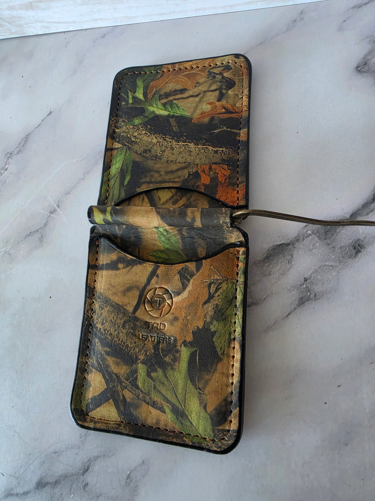Backwoods Camo Spring-Bar Money Clip Wallet