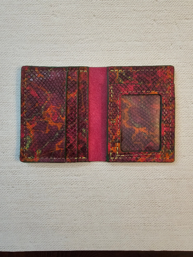 ID window Leather wallet Riverview Florida Python Wallet