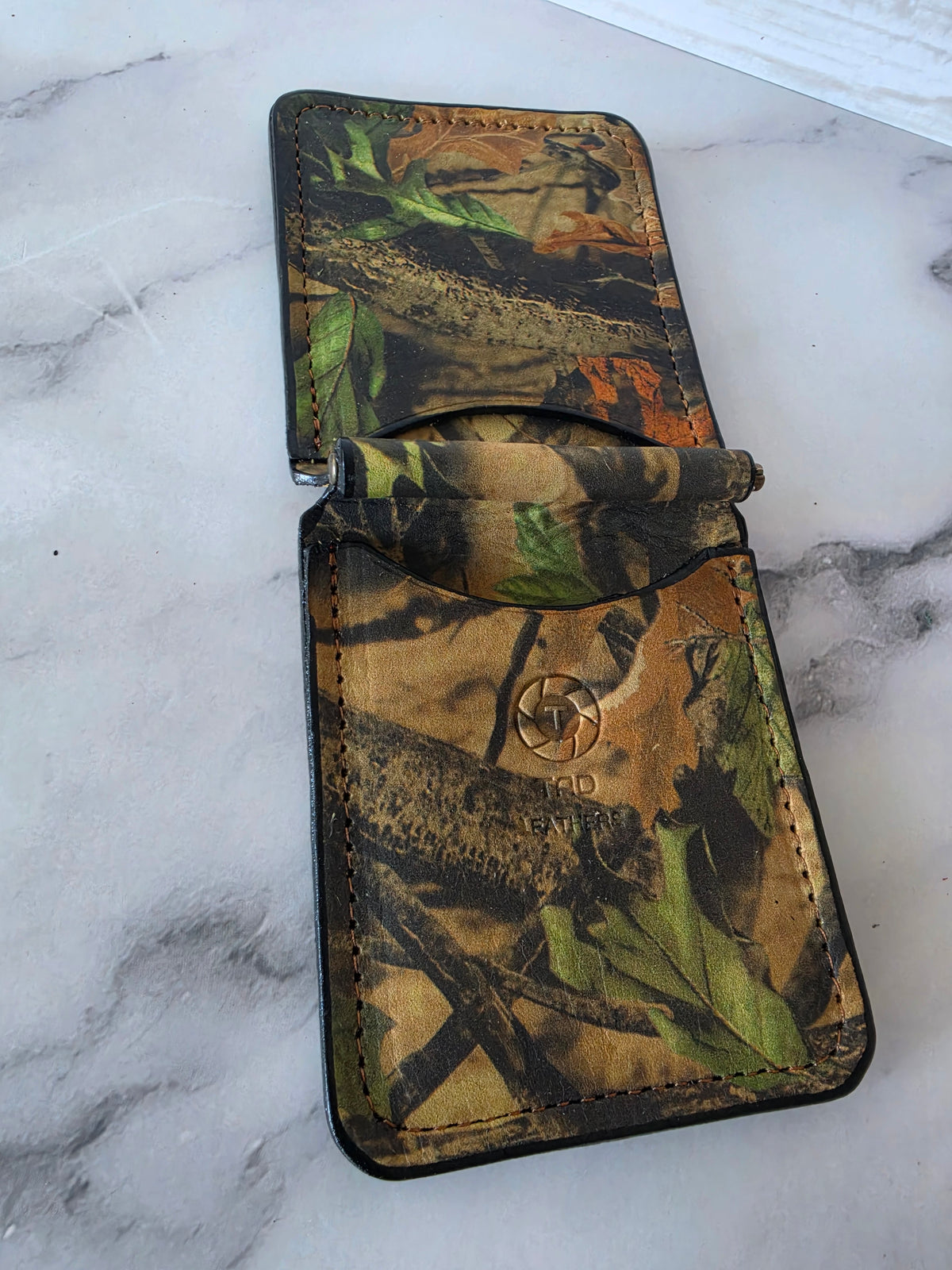 Backwoods Camo Spring-Bar Money Clip Wallet