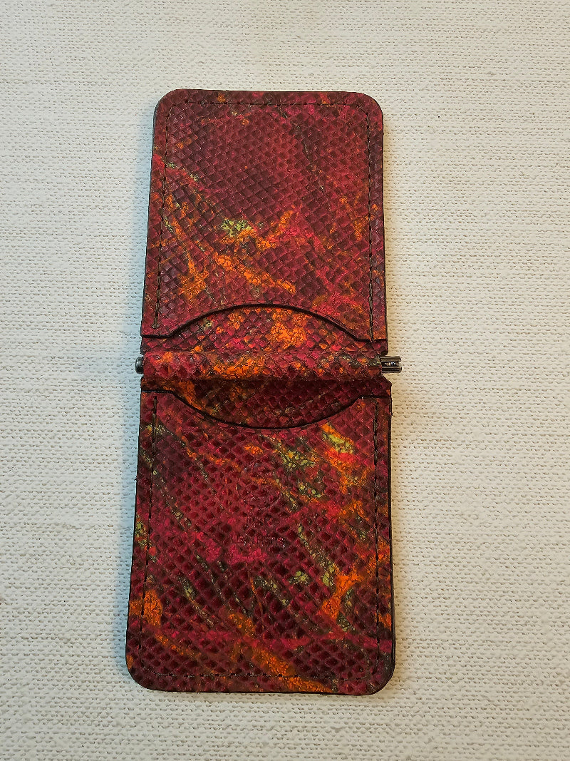 Premium Leather Snakeskin Python Money Clip