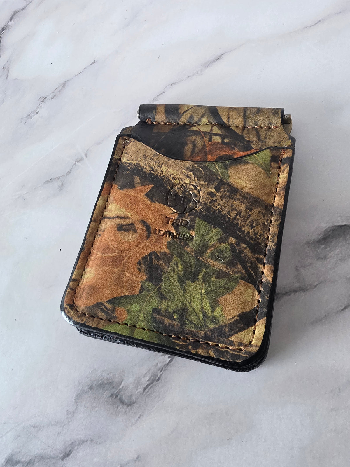 Backwoods Camo Spring-Bar Money Clip Wallet