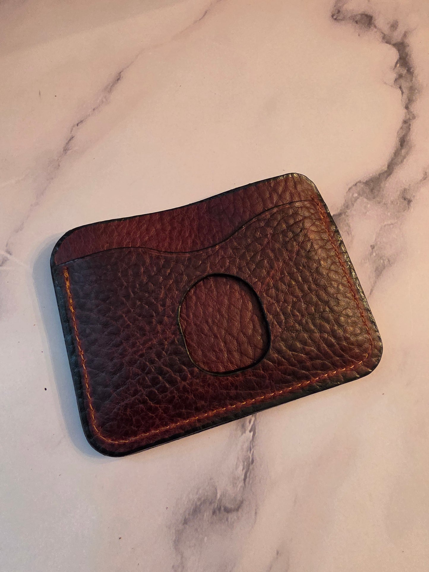 Cardholder-Pebble Grain/Brown