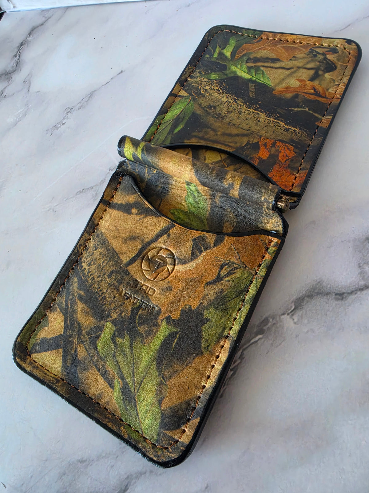 Backwoods Camo Spring-Bar Money Clip Wallet