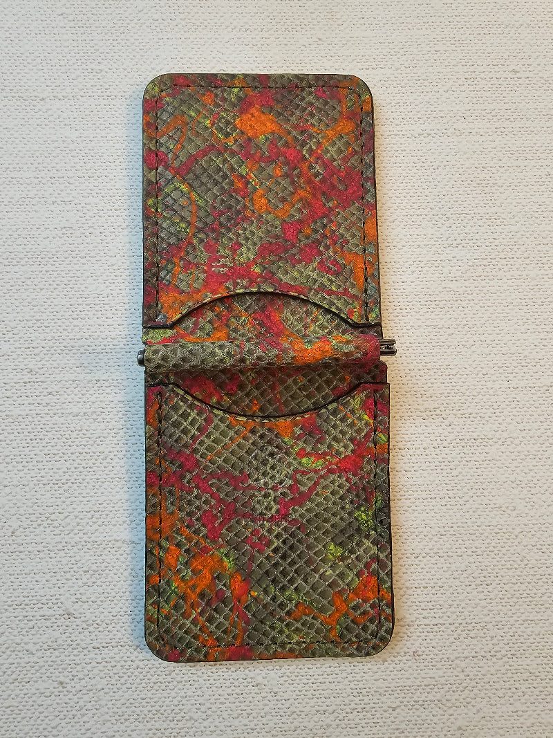 Leather Money Clip Python Wallet