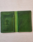 Minimalist Wallet (Vibrant Green) - Tad Leathers