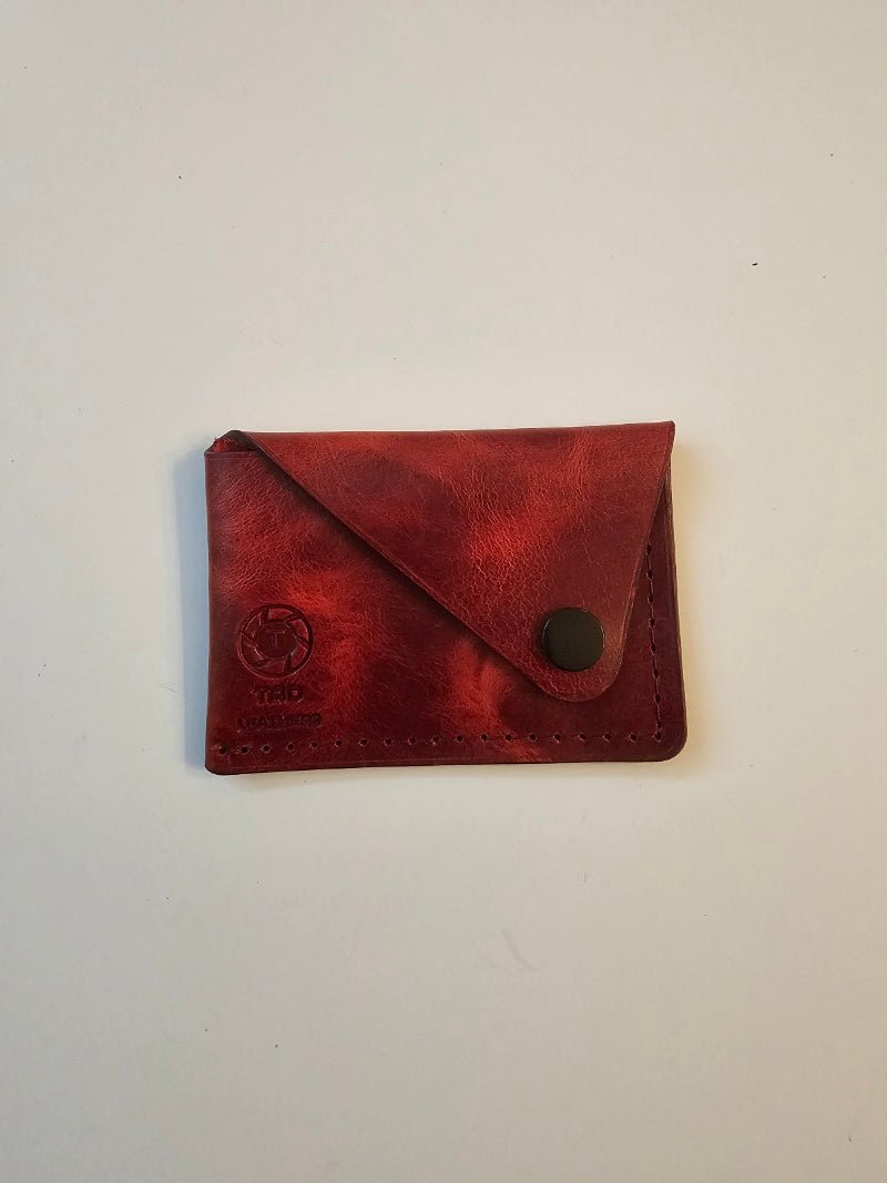 Red Snap Cardholder: keep your cards secure - Tad Leathers