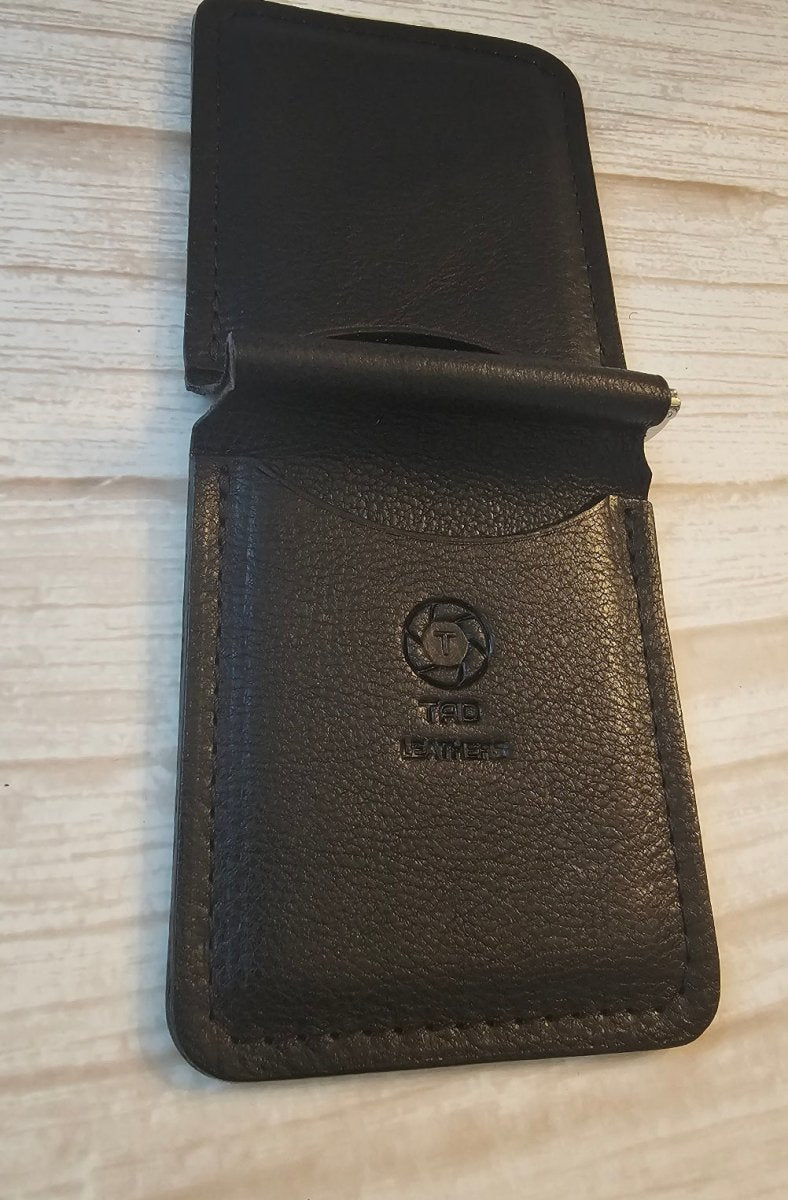 Money Clip - Black - Tad Leathers