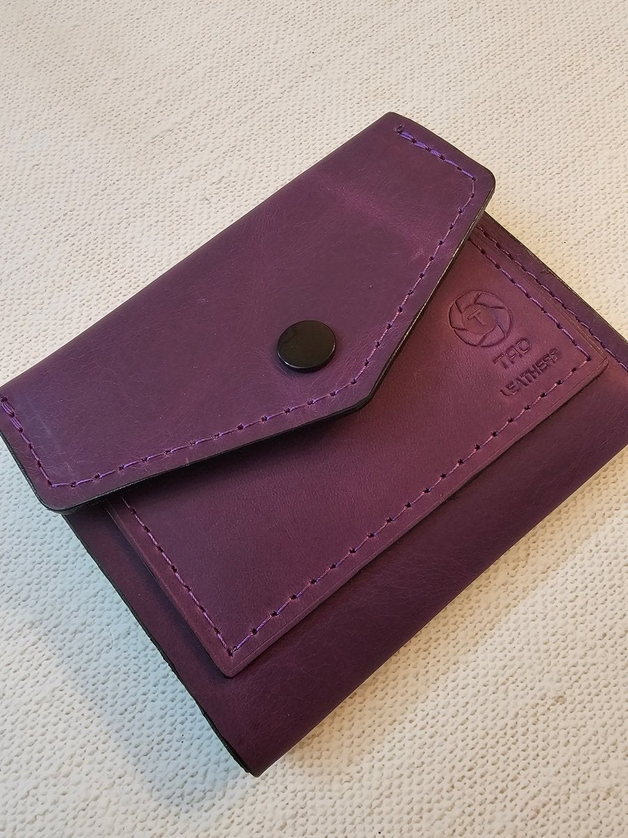 Snap Wallet(Imperial Purple) - Tad Leathers