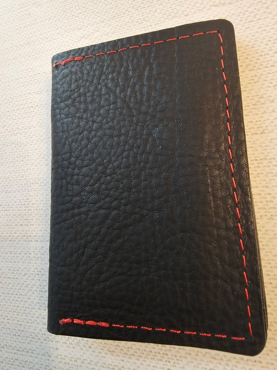 Midnight Ember Minimalist Leather Wallet - Sleek &amp; Stylish - Tad Leathers