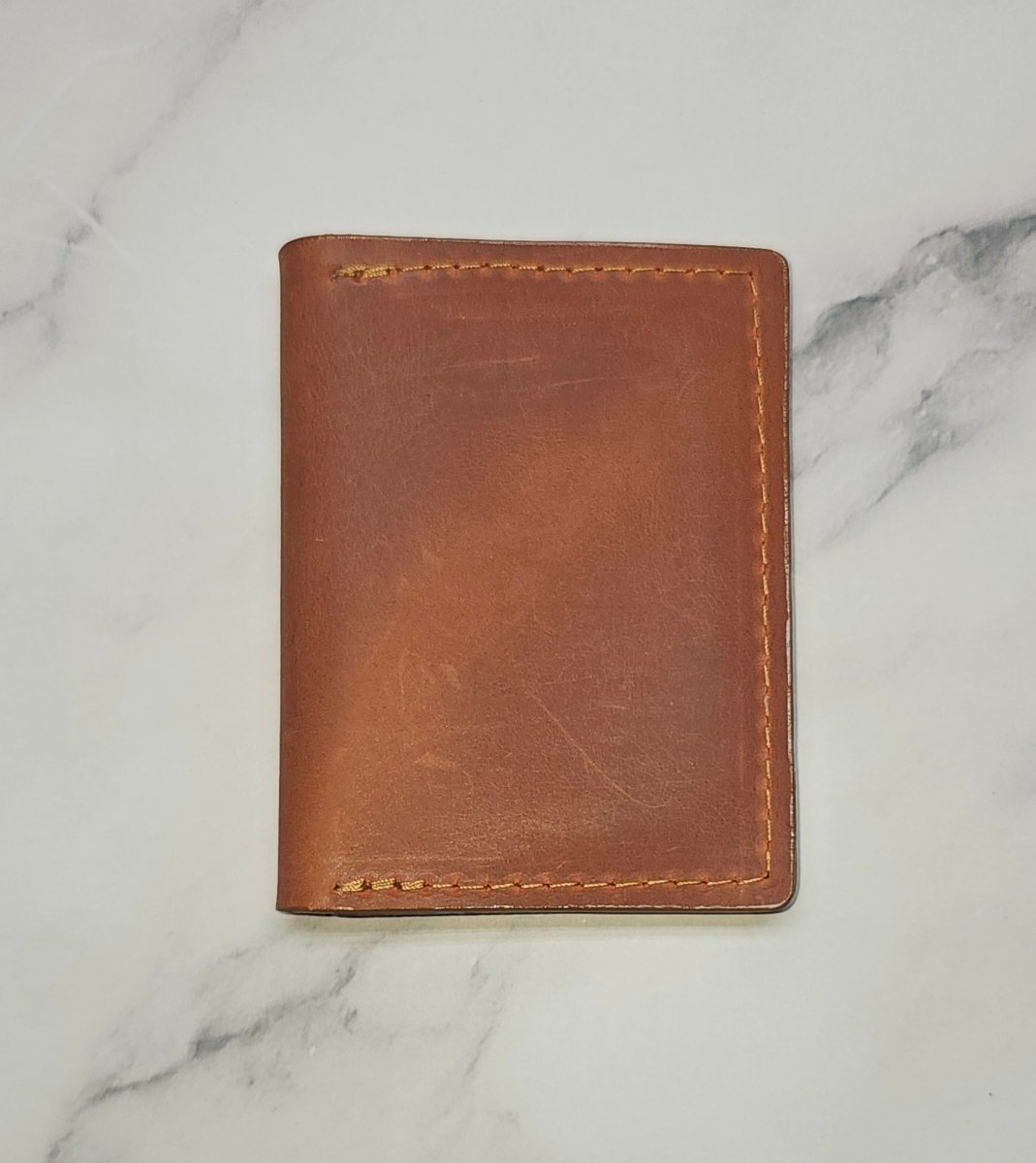 Peach Leather ID Wallet: Compact and Stylish Organization - Tad LeathersBest leather walletCardHolderTad Leathers