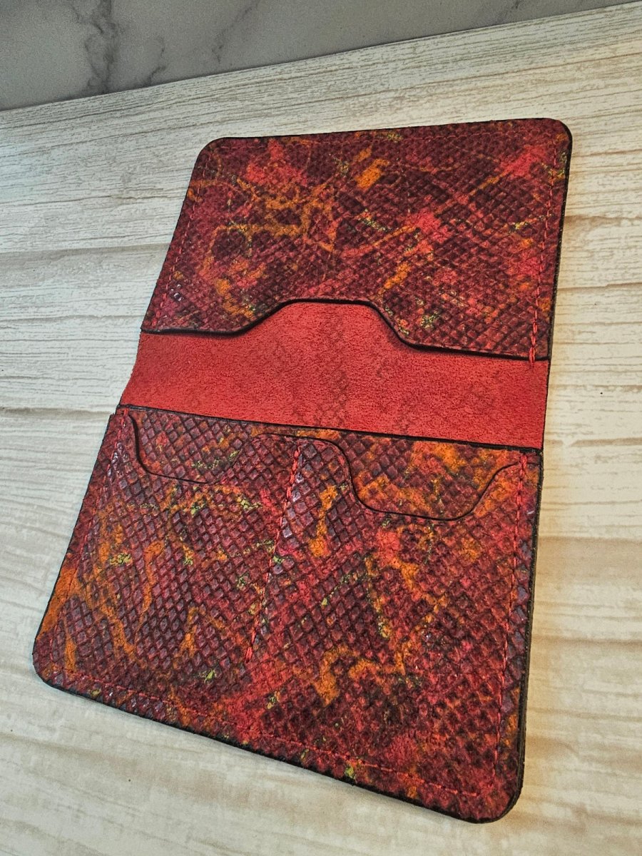 Inferno Coil Python Passport Holder - Tad Leathers