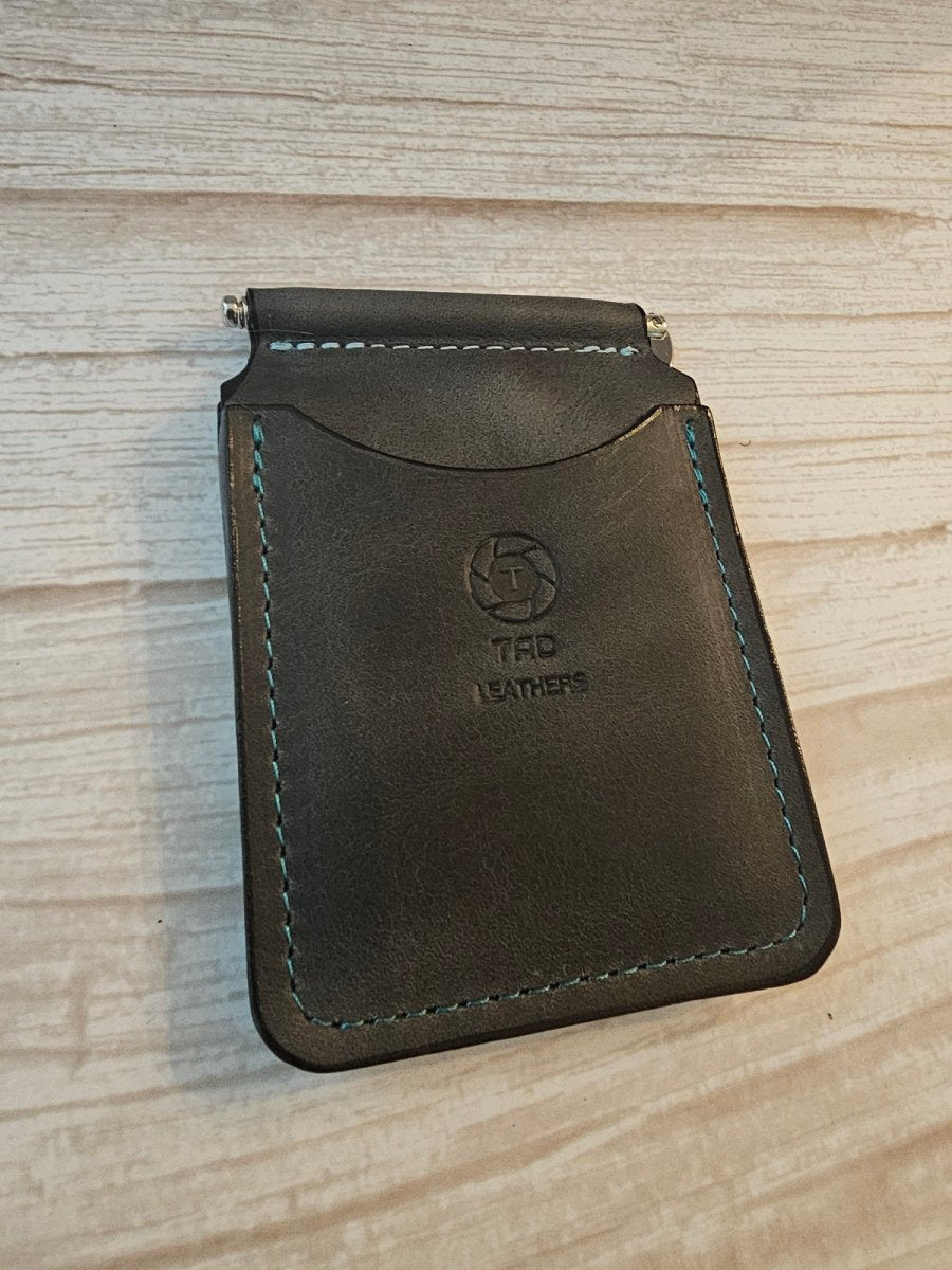 Money Clip - Moss Charcoal - Tad Leathers
