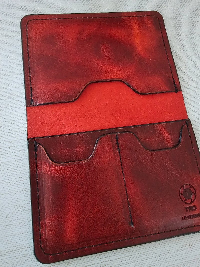Ember Flame Passport Cover - Stylish Travel Accessory - Tad Leathers