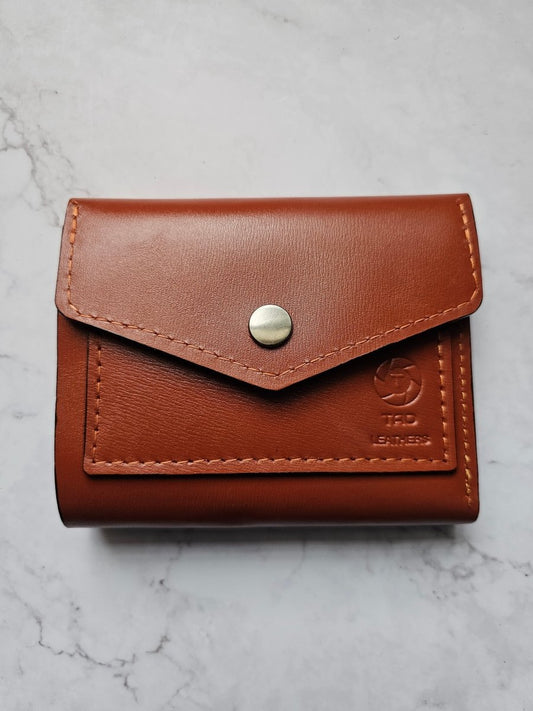 Unisex Snap Wallet (Tan) - Tad Leathers