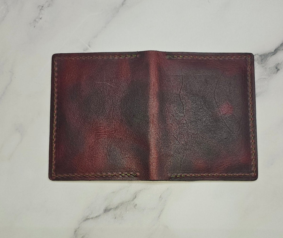 Bourbon Reserve Premium Card Holder - Rich Brown Leather Slim Wallet - Tad Leathers