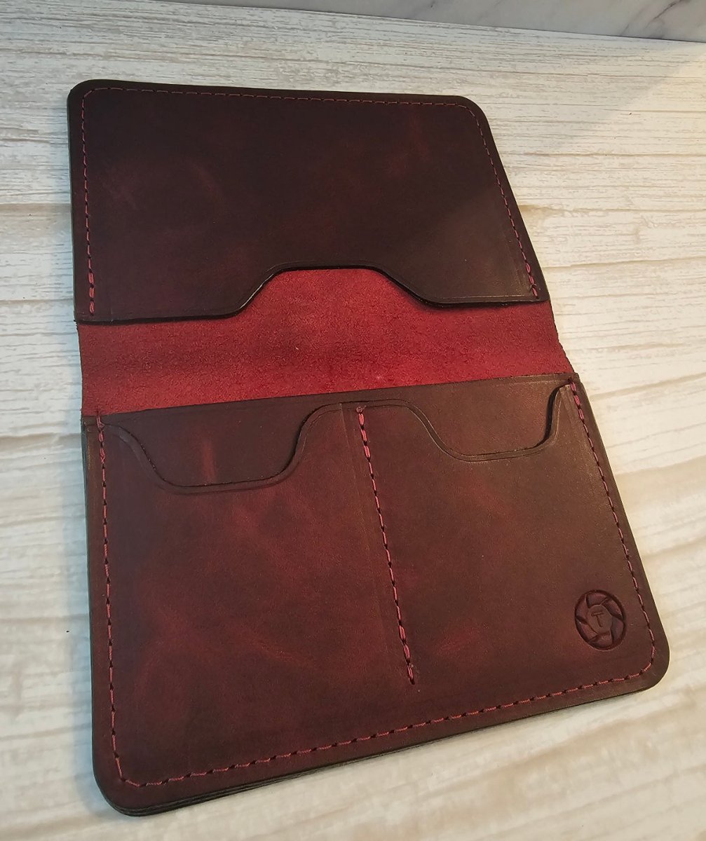 Passport Holders - Volcano Burgundy - Tad Leathers