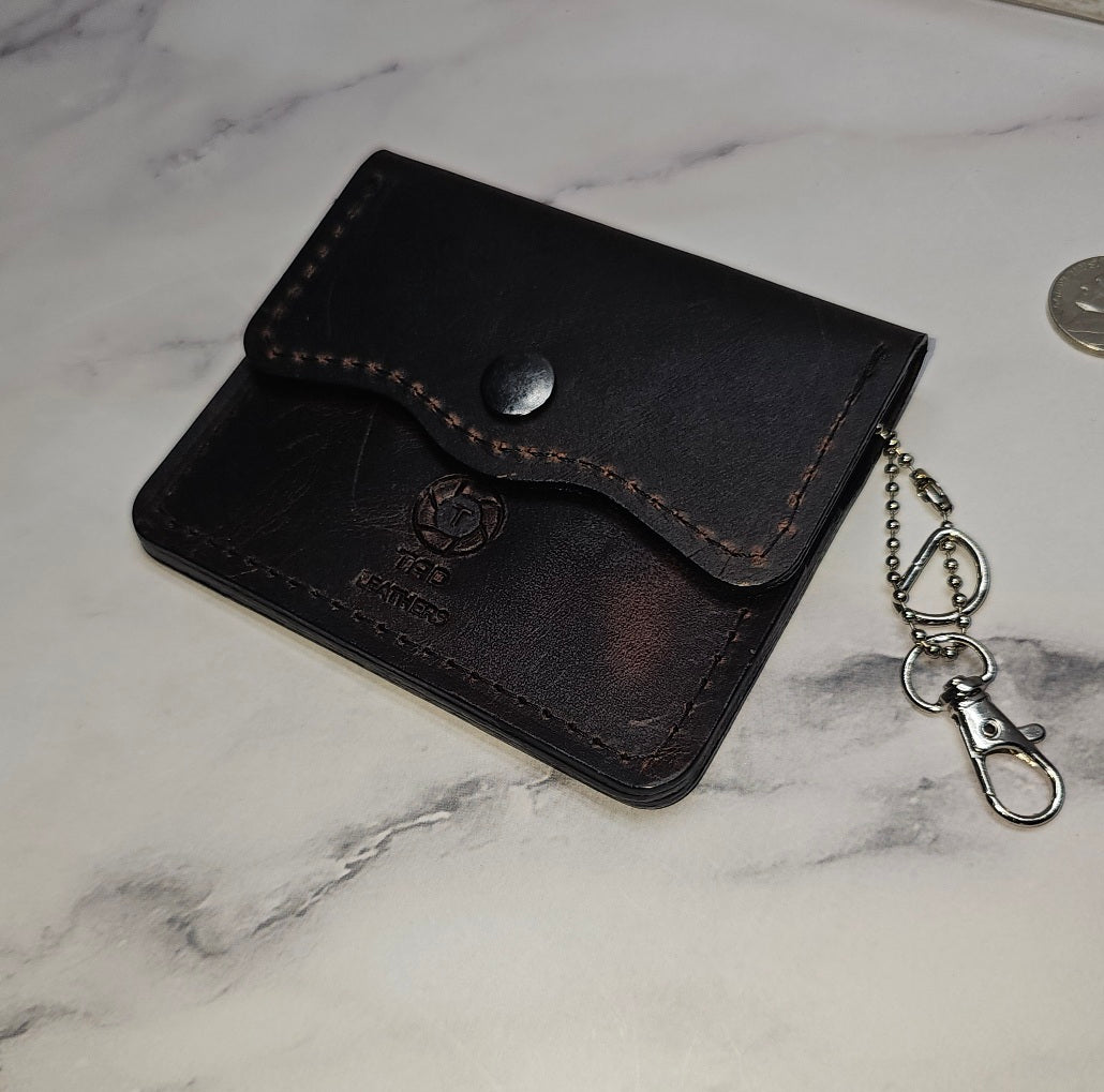 Leather Snap Cardholder (Volcano Brown) - Tad LeathersLeather Snap Cardholder (Volcano Brown)Best leather walletCard holder